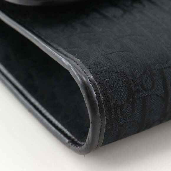 CHRISTIAN DIOR Vintage Black Canvas Shoulder Bag main image 14